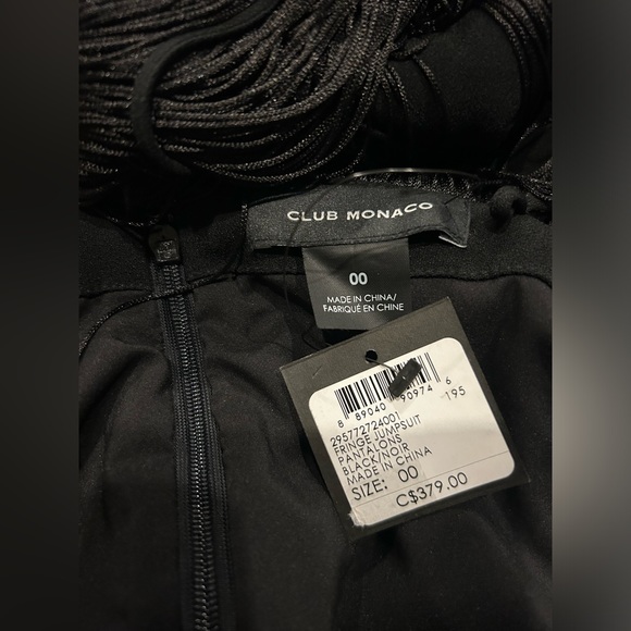 Club Monaco NWT Dressy Fringe Jumpsuit Size 00 XS - Picture 8 of 8